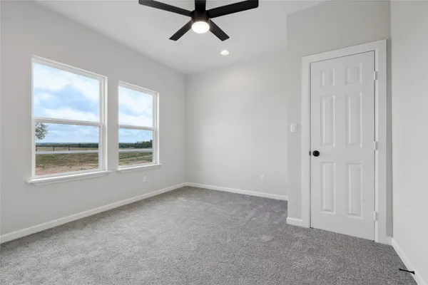 an empty room with a window