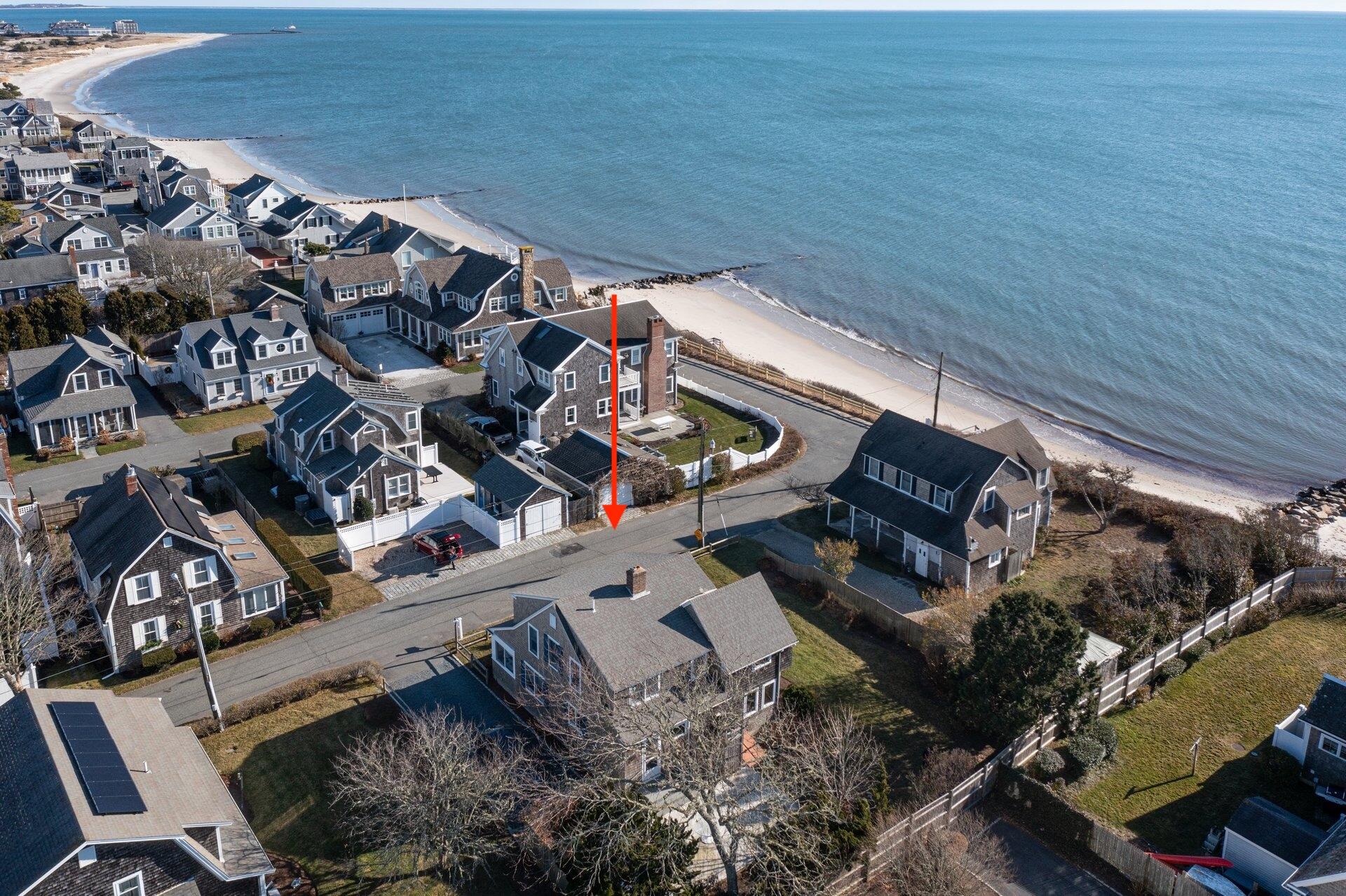8 Wyndemere Bluffs Road Harwich Port, MA 02646 - Photo 36 of 37 an aerial view of a house with a ocean view