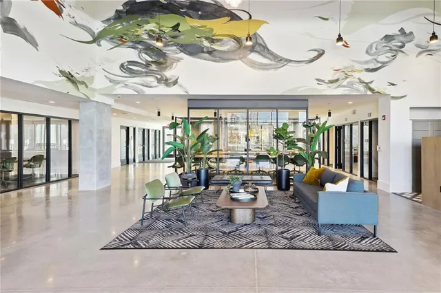 a outdoor space with furniture