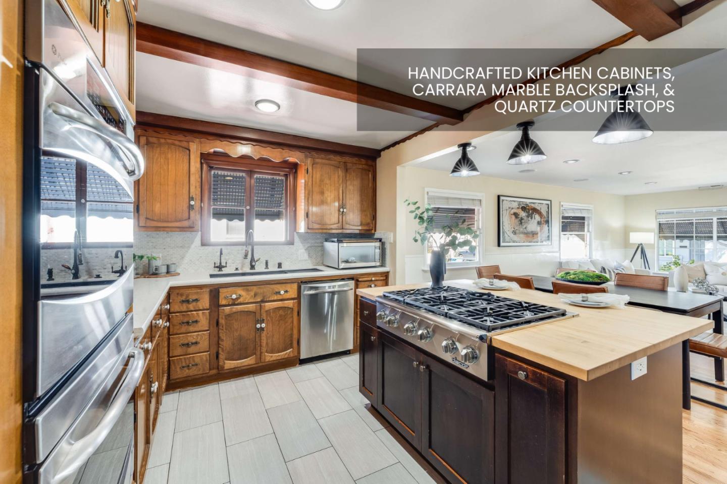 1256 Pierce Street Santa Clara, CA 95050 - Photo 12 of 46 a kitchen with stainless steel appliances granite countertop a stove a sink dishwasher and cabinets with wooden floor