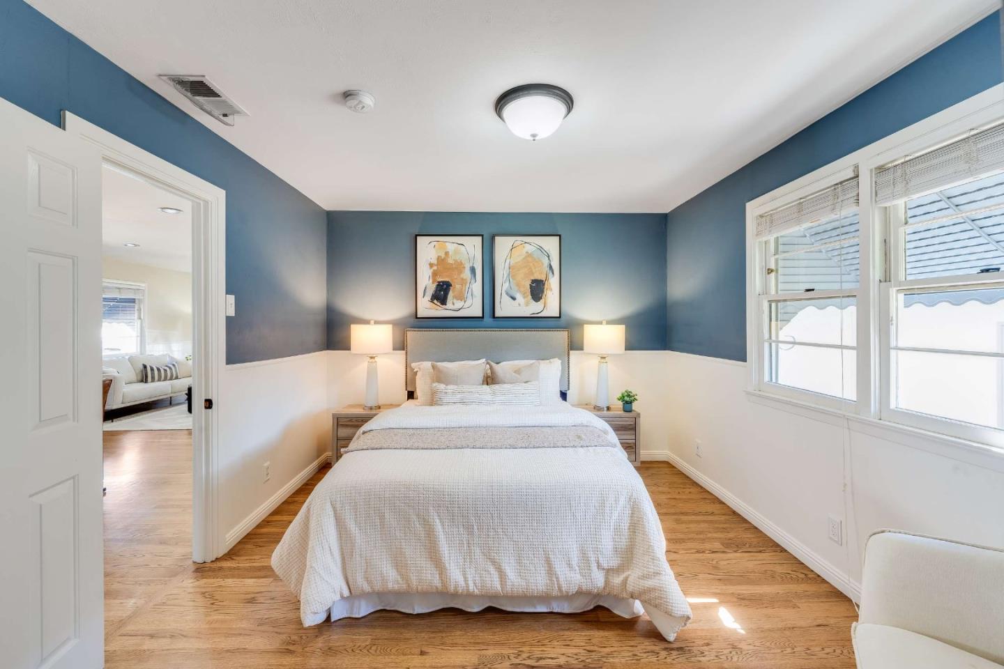 1256 Pierce Street Santa Clara, CA 95050 - Photo 19 of 46 a bedroom with a bed and a large window