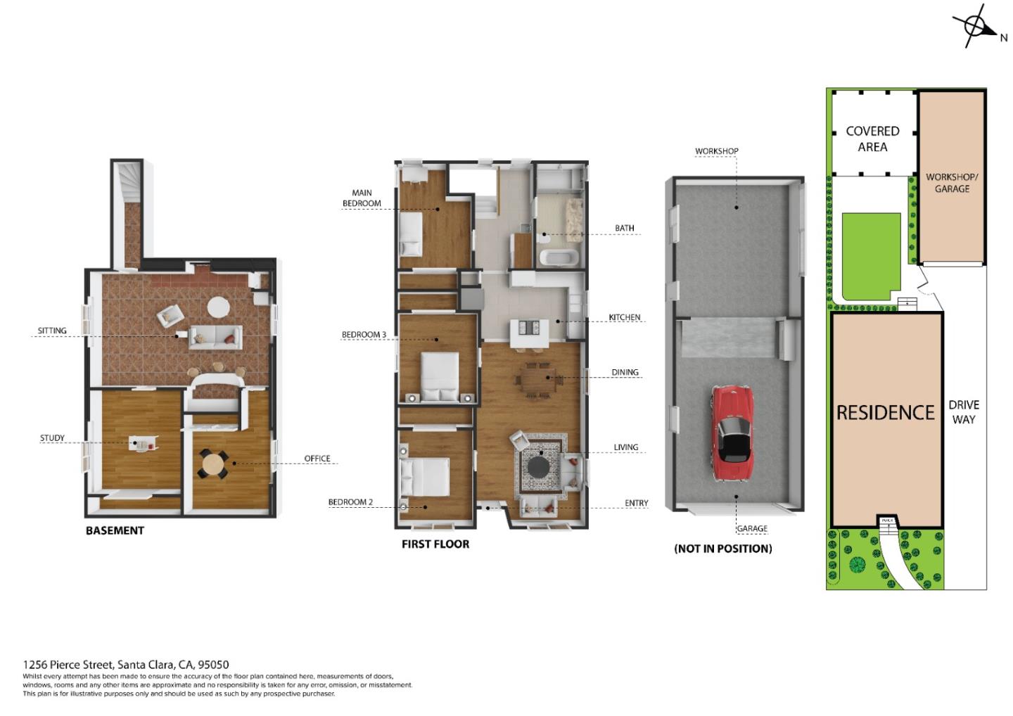 1256 Pierce Street Santa Clara, CA 95050 - Photo 46 of 46 a picture of a floor plan
