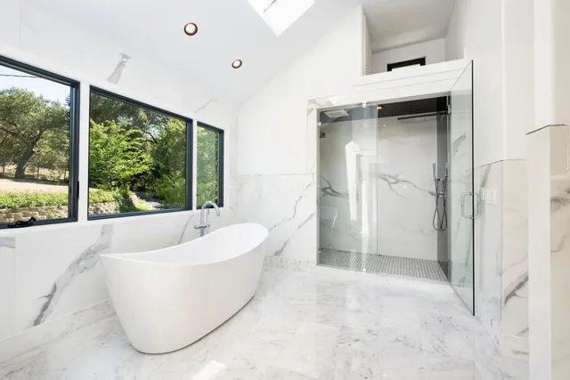 a view of backyard with green space