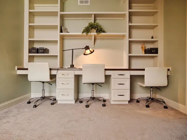 a living room filled with furniture