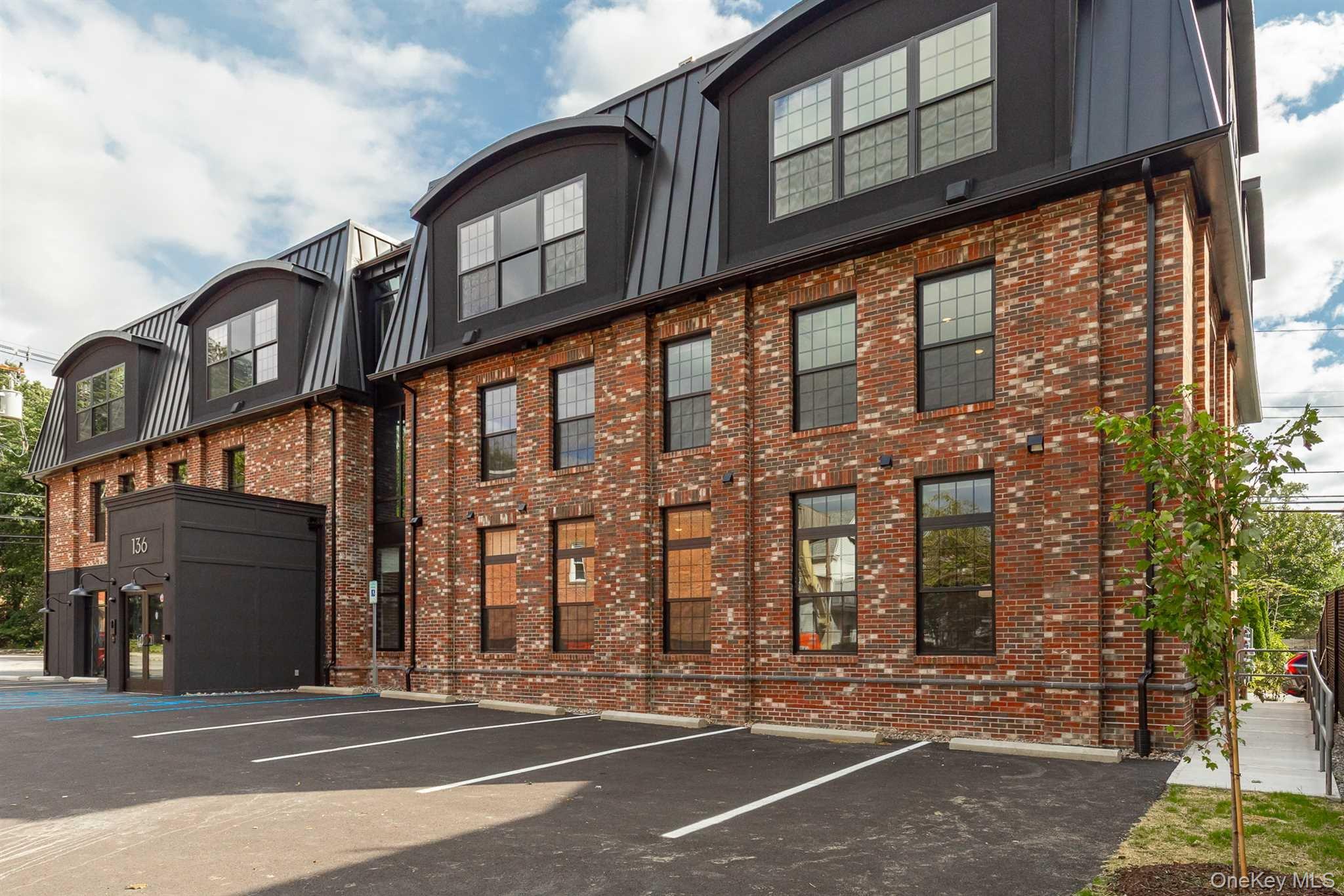 a front view of a building