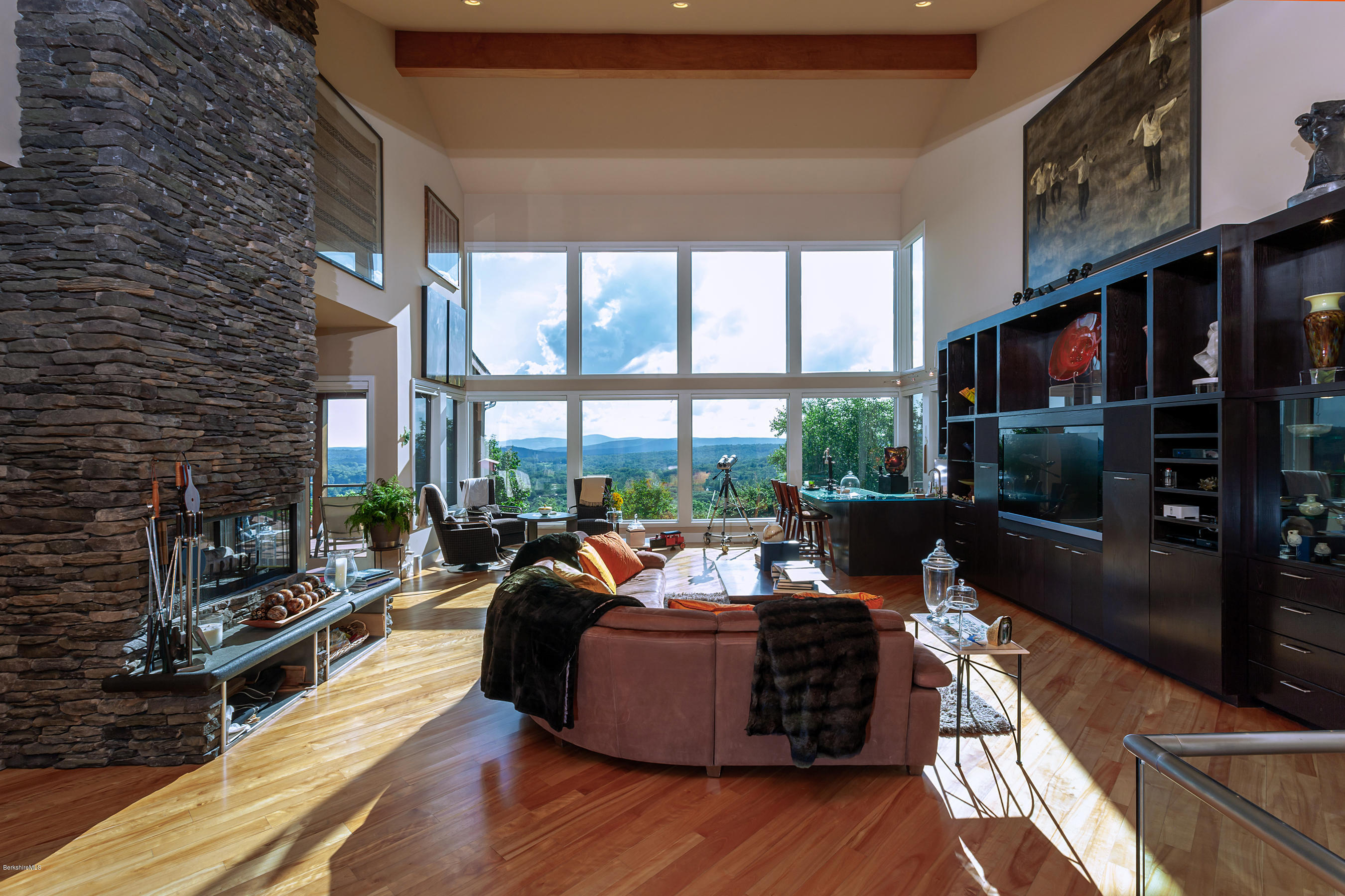 179 Mt Hunger Road Monterey, MA 01245 - Photo 5 of 66 DRAMATIC GREAT ROOM WITH PANORAMIC VIEW