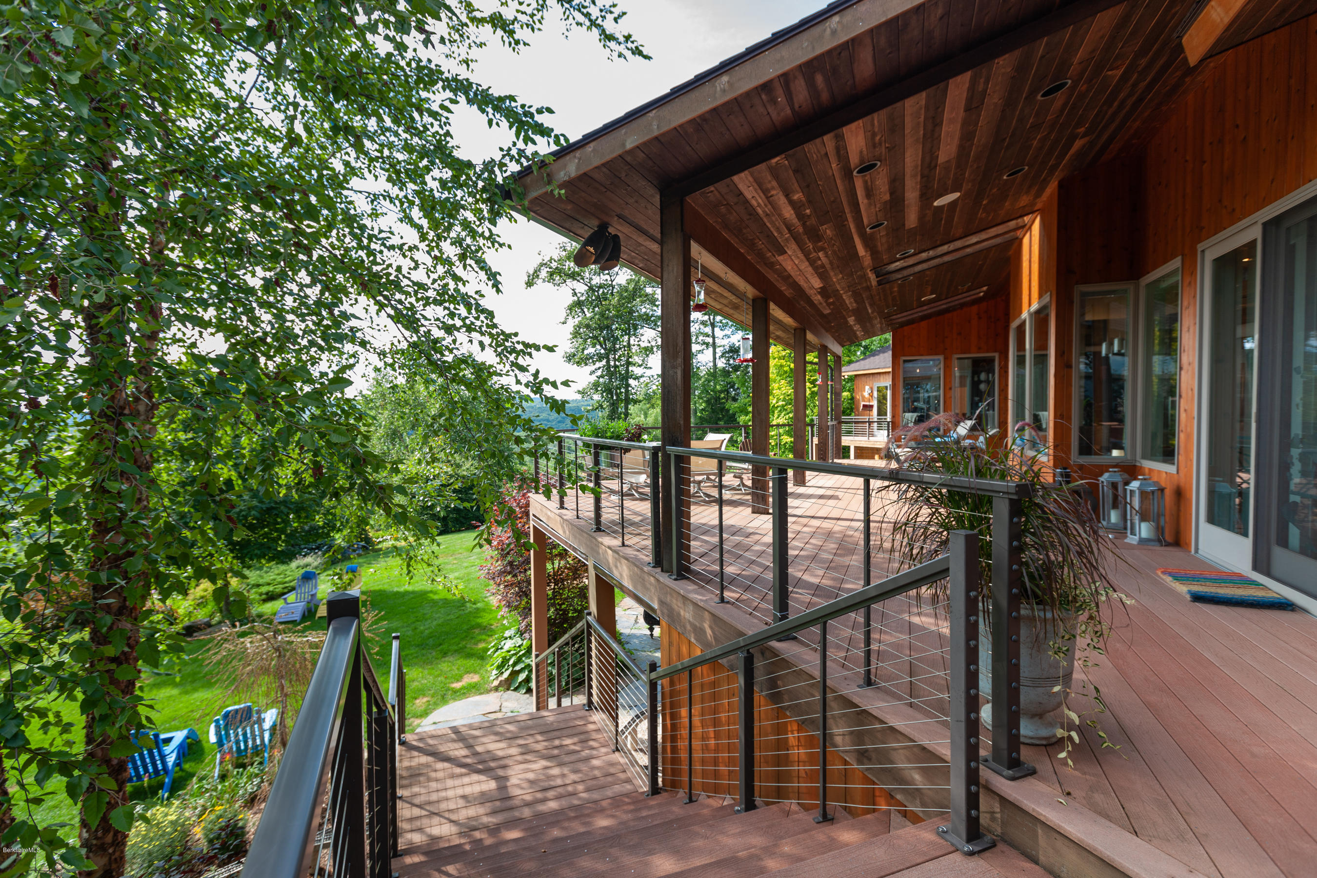 179 Mt Hunger Road Monterey, MA 01245 - Photo 59 of 66 DECKING STAIRS TO THE GARDENS BELOW