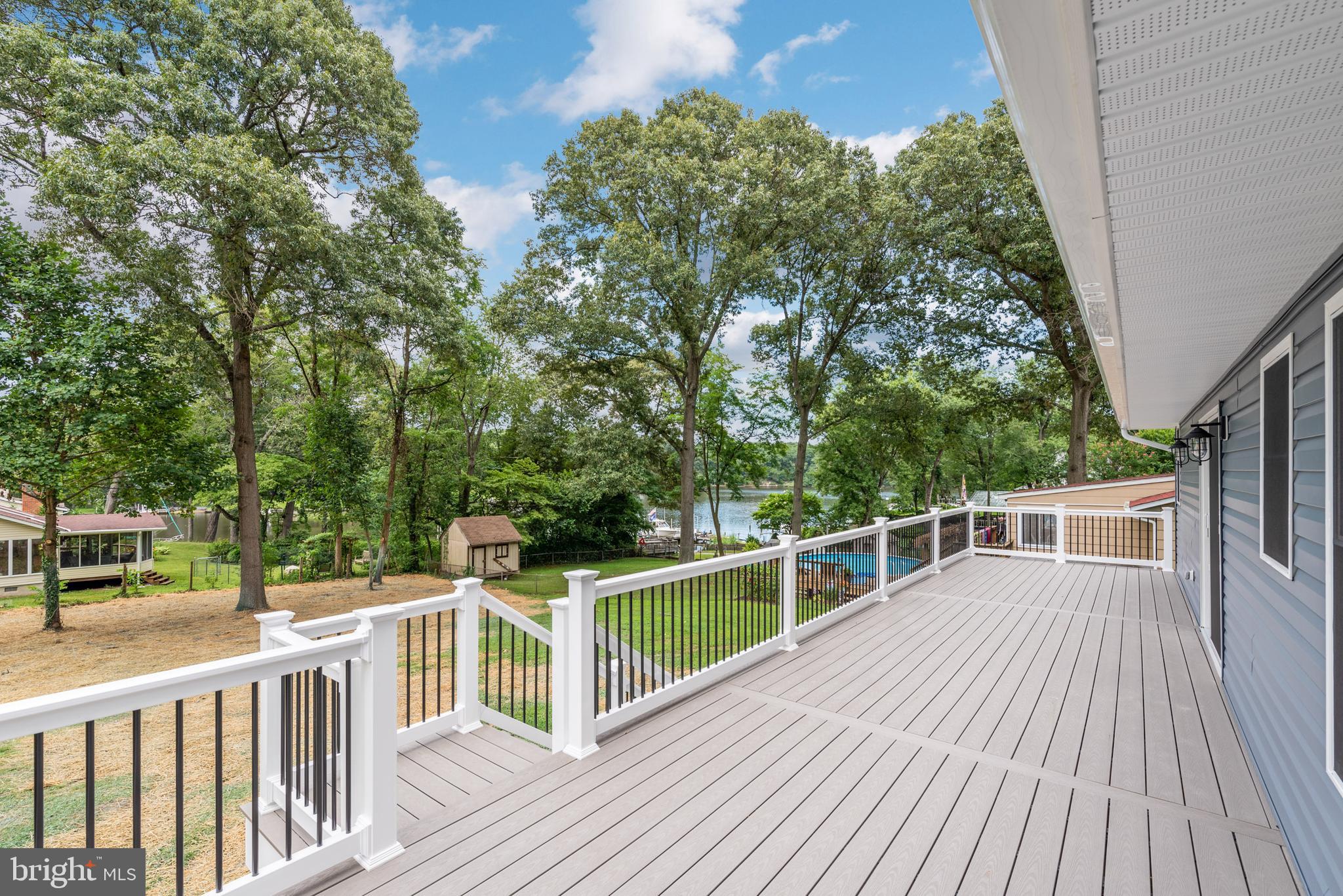 444 Royal Beach Road Pasadena, MD 21122 - Photo 36 of 52 Large Deck with Water View and Stairs