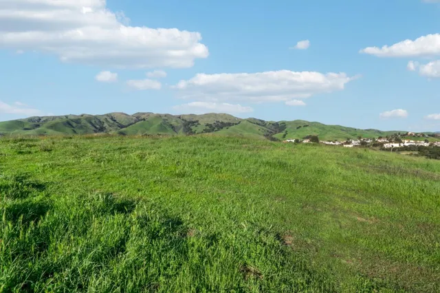 a view of a city with mountains in the background