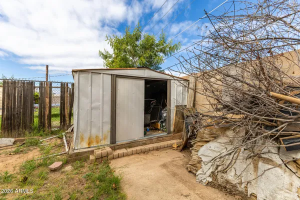 a backyard of a house