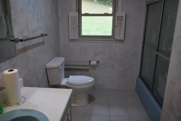 an empty room with a window
