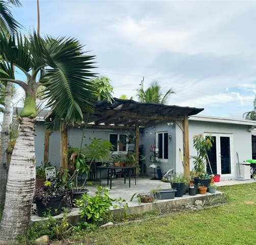a view of a house with a patio
