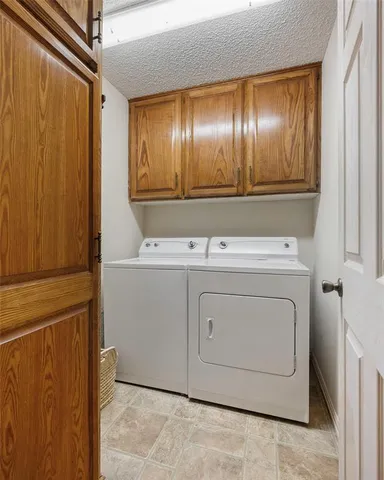 a utility room with a washer and dryer