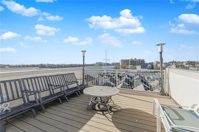 a view of a terrace with skyline
