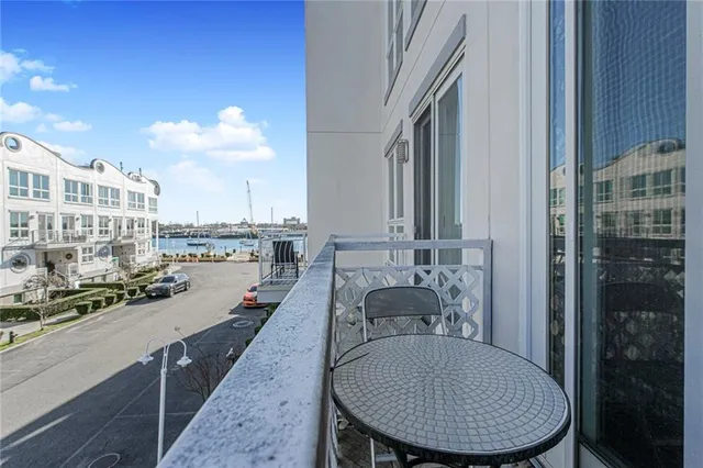 a view of roof deck with patio