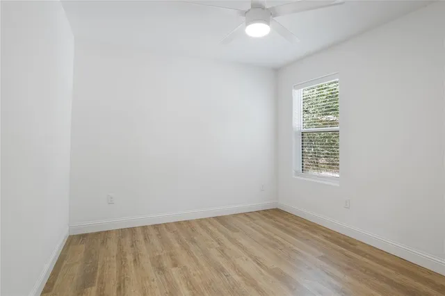 an empty room with a window