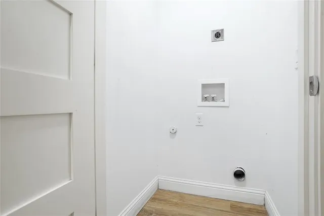 a view of small space with racks on the wall