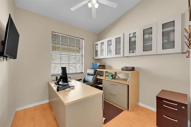 a view of workspace with furniture