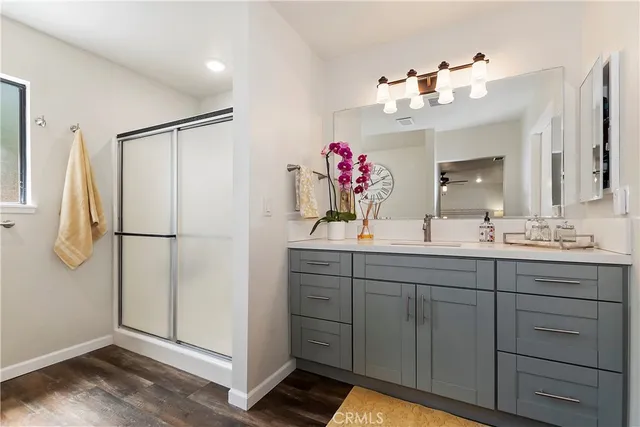 a kitchen with a stove and a table