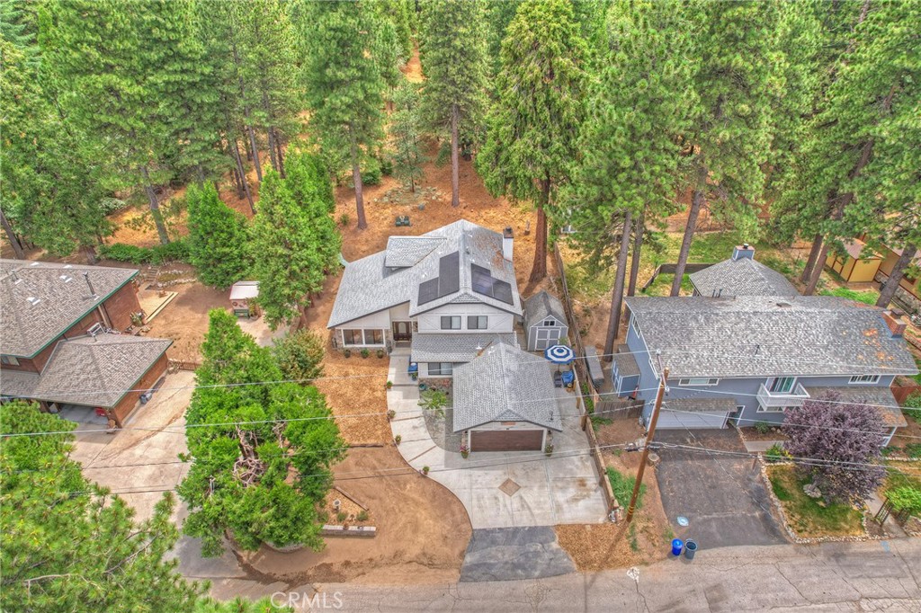 120 Pine Ridge Road Crestline, CA 92325 - Photo 5 of 58 an aerial view of a house with a yard