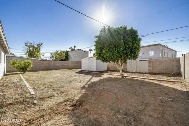 a backyard of a house