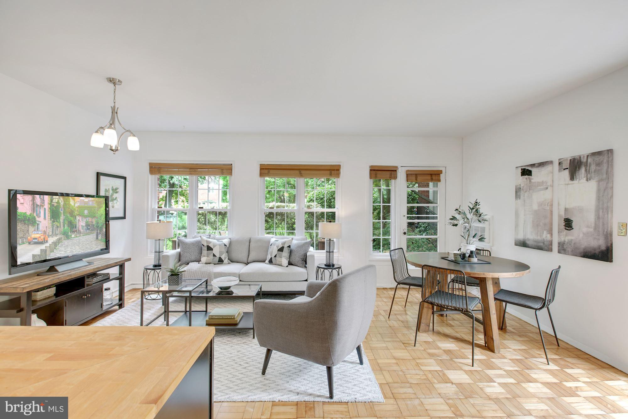 3769 Gunston Road Alexandria, VA 22302 - Photo 10 of 47 Living Rm Opens to a Private Patio Behind Windows!
