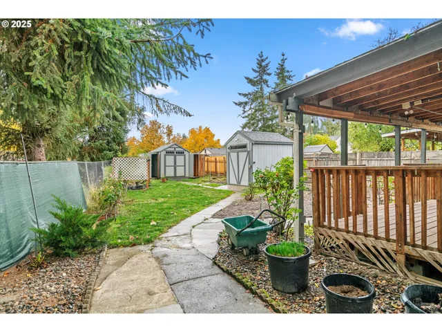 a view of a house with a garden