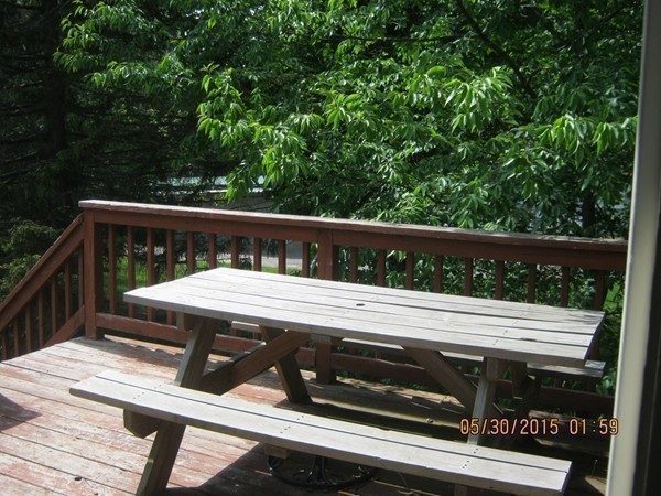 226 West Road Ashby, MA 01431 - Photo 25 of 28 a view of a deck with wooden floor and barbeque oven