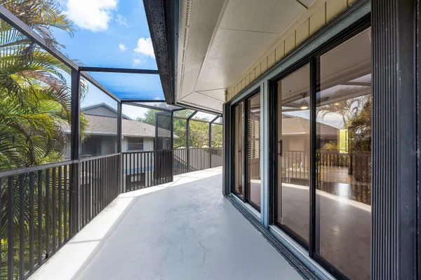 a view of a balcony