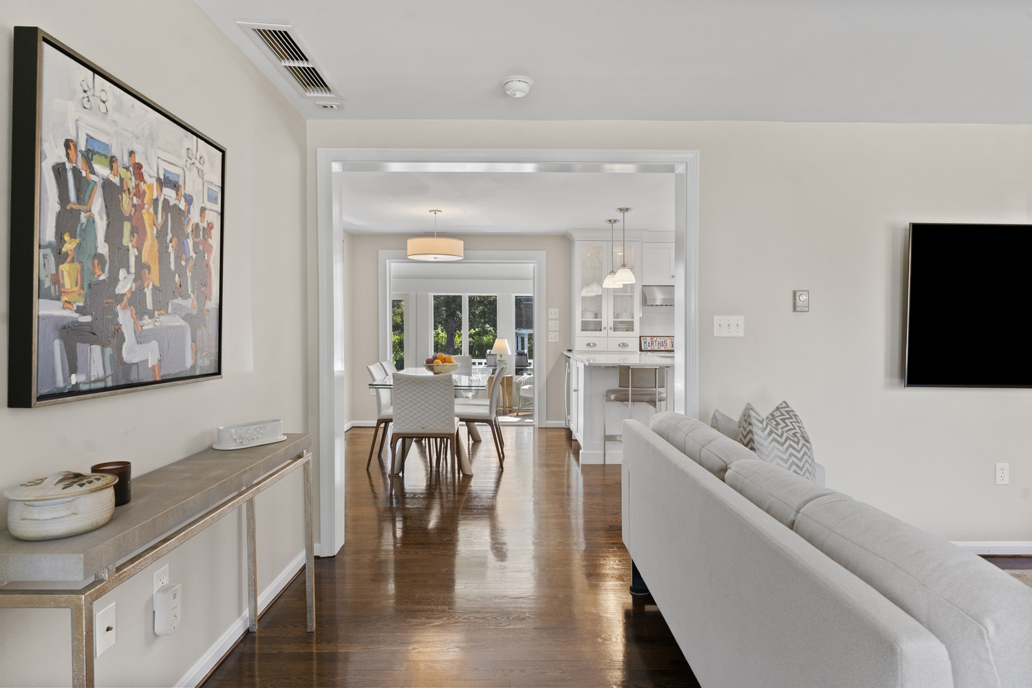 21 Kitts Field Circle Edgartown, MA 02539 - Photo 5 of 34 a living room with furniture and a flat screen tv