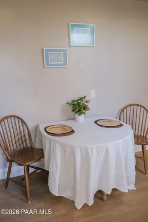 a view of table and chair