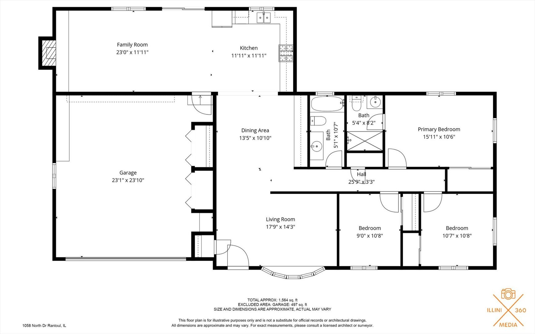 1058 North Drive Rantoul, IL 61866 - Photo 37 of 37 a picture of a floor plan