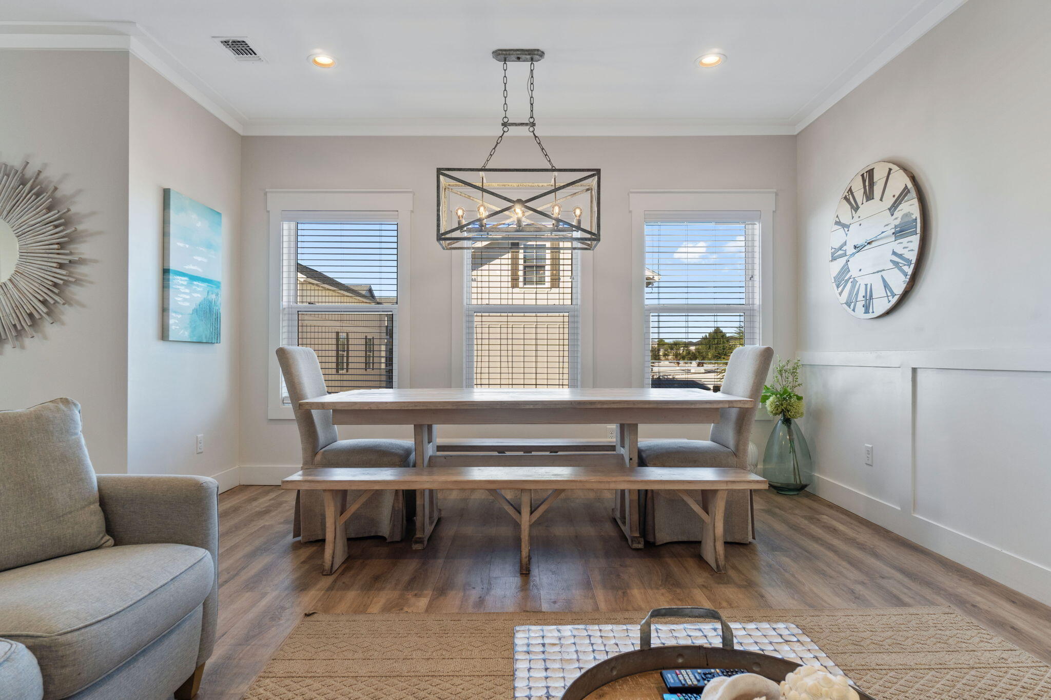 10 Blue Surf Lane Miramar Beach, FL 32550 - Photo 11 of 60 a living room with furniture a window and a chandelier