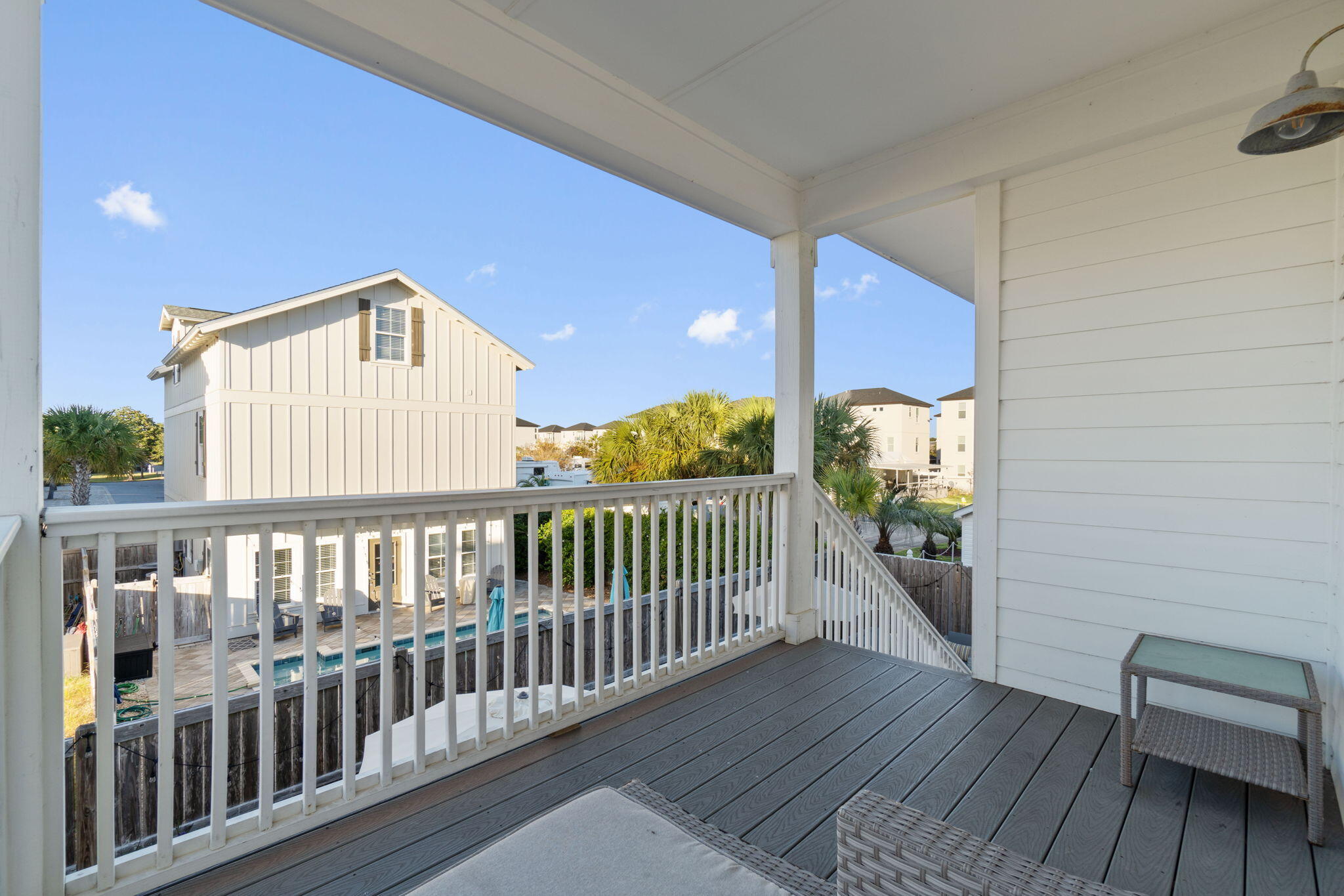 10 Blue Surf Lane Miramar Beach, FL 32550 - Photo 42 of 60 a view of a balcony with wooden floor