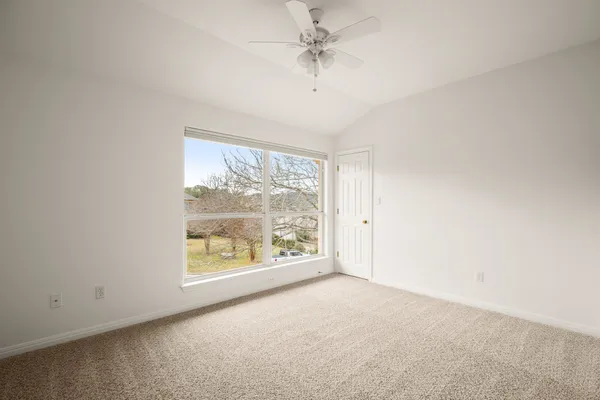 an empty room with a window