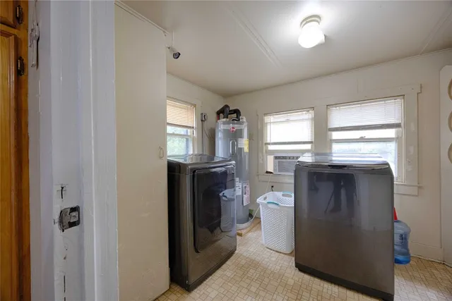 a view of a storage & utility room washer and dryer