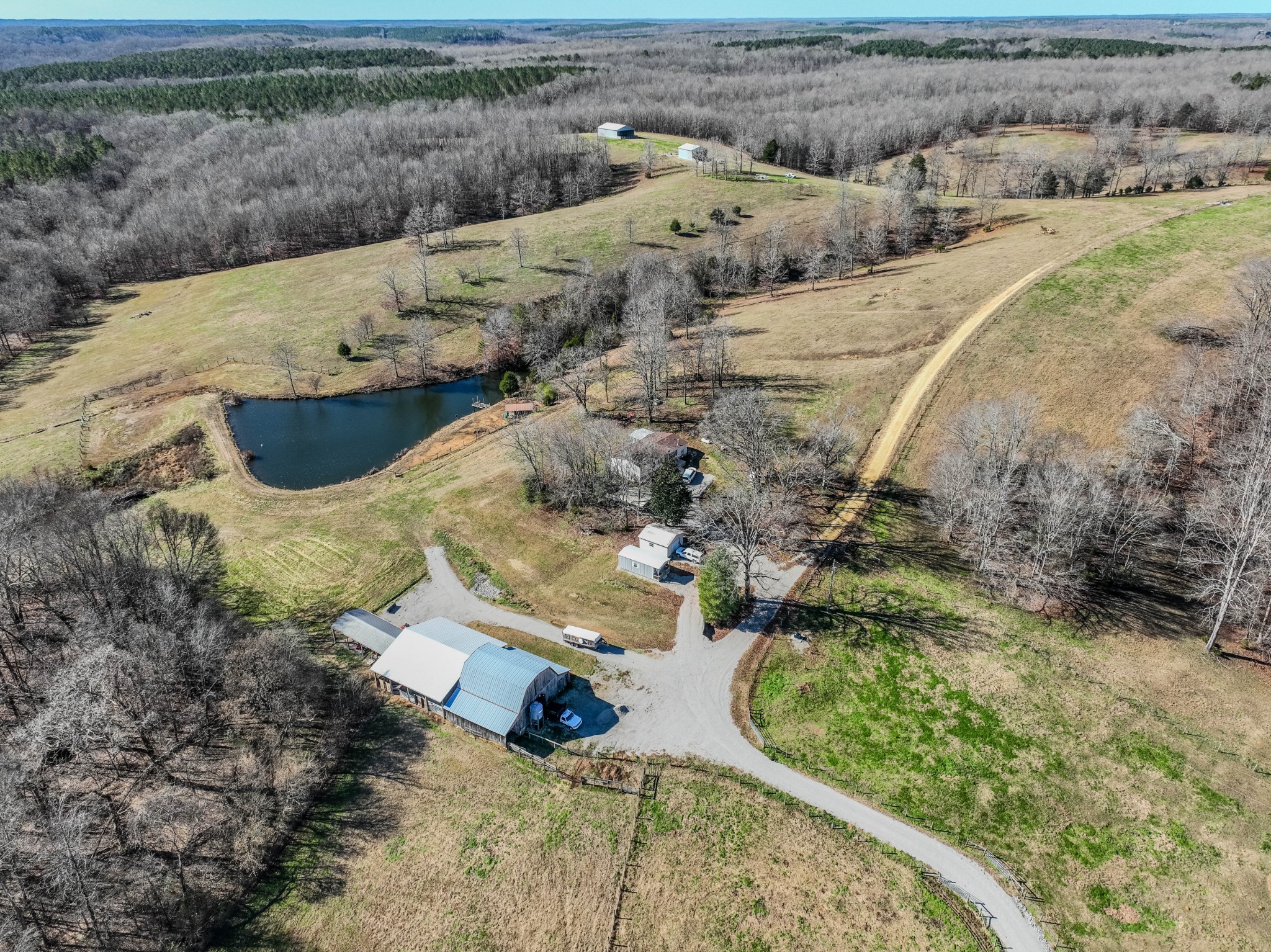 875 Waterloo Road Westpoint, TN 38486 - Photo 24 of 60 an aerial view of residential houses with outdoor space