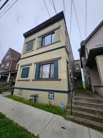 a front view of a house
