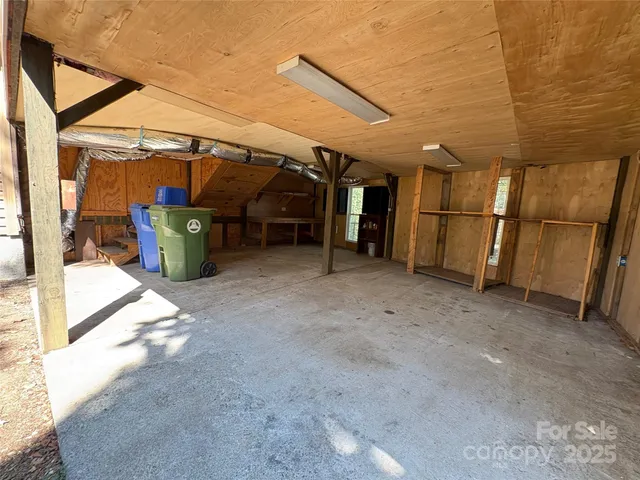 a view of a storage room