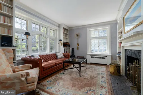 a living room with furniture or fireplace and a window