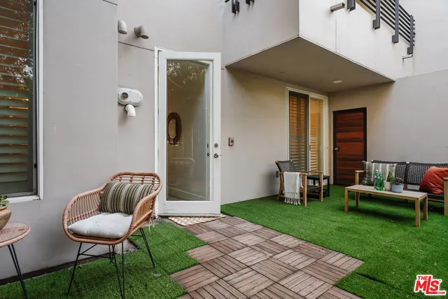 a view of a building and a street