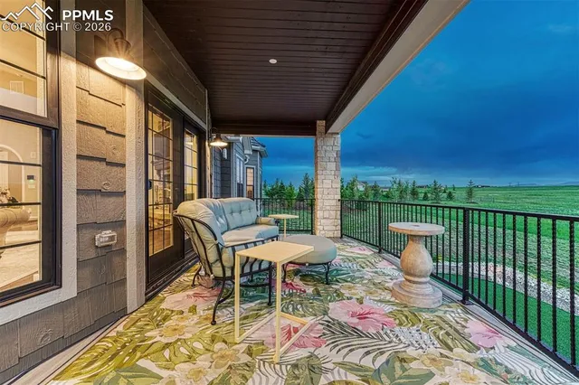 a outdoor space with chairs