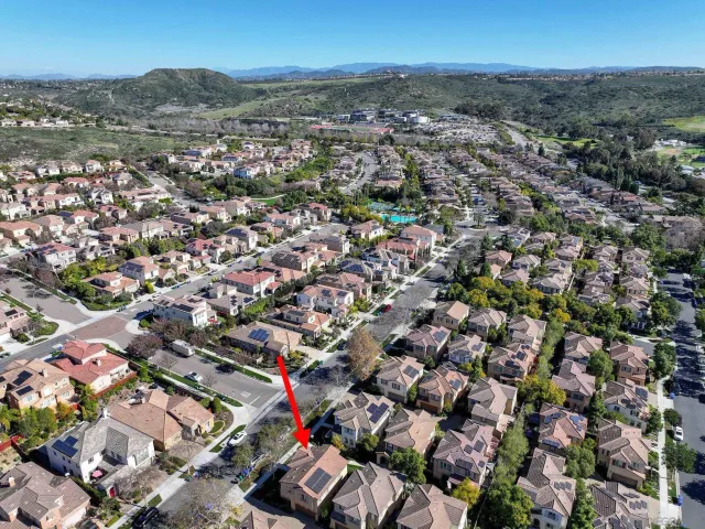 an aerial view of a city