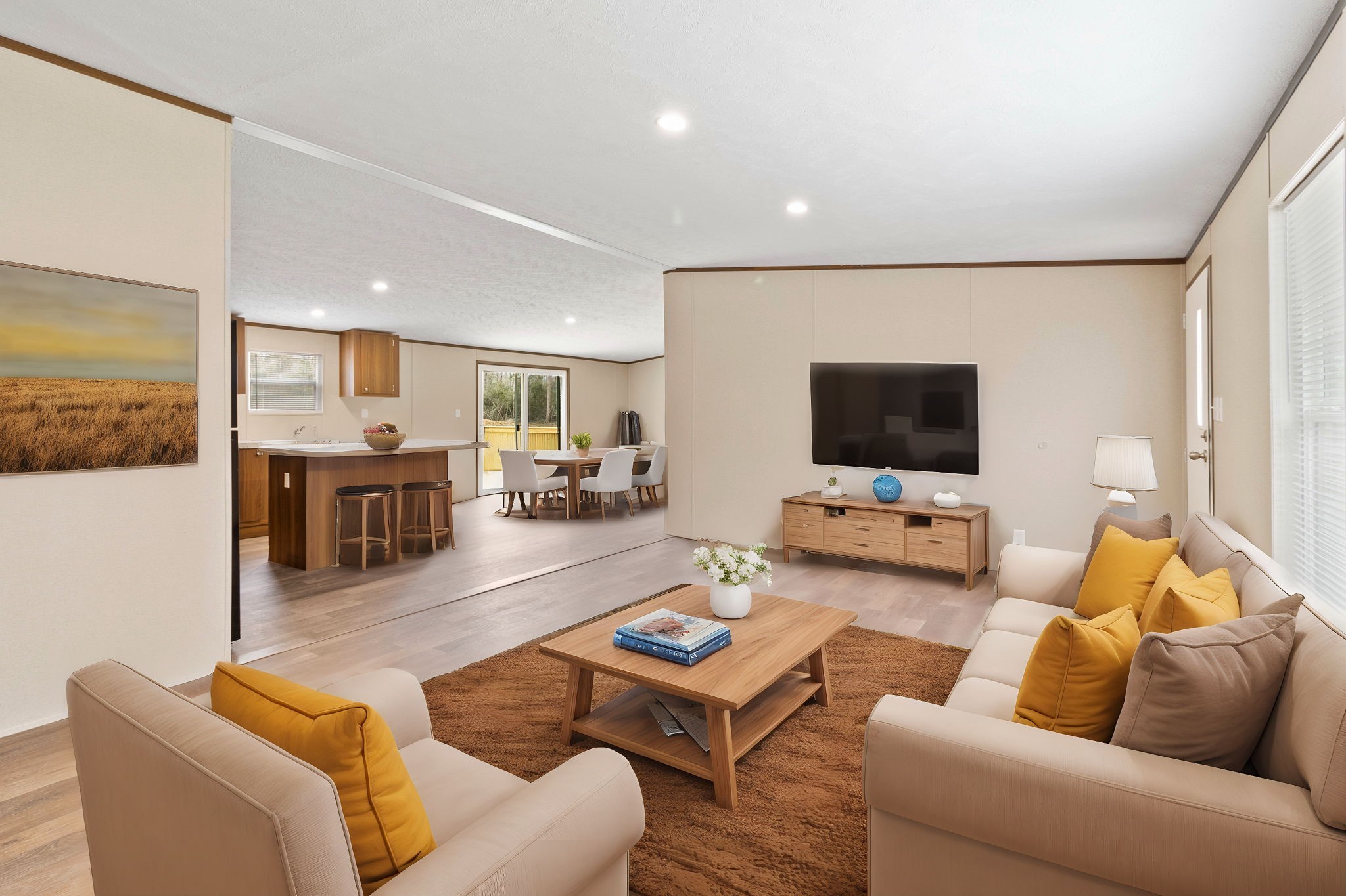 245 Rustic Way Livingston, TX 77351 - Photo 3 of 33 a living room with furniture and a flat screen tv