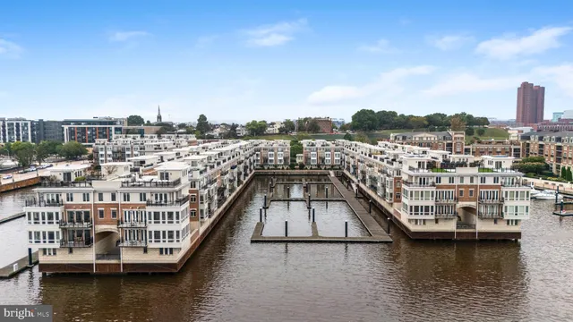 an aerial view of a house with a outdoor space
