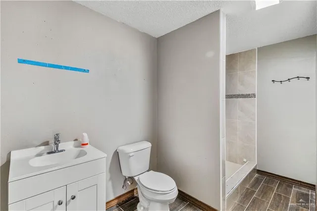 a bathroom with a sink toilet and vanity