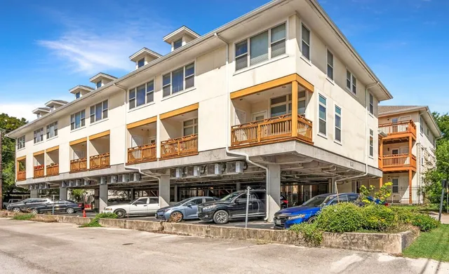 a front view of a building with street