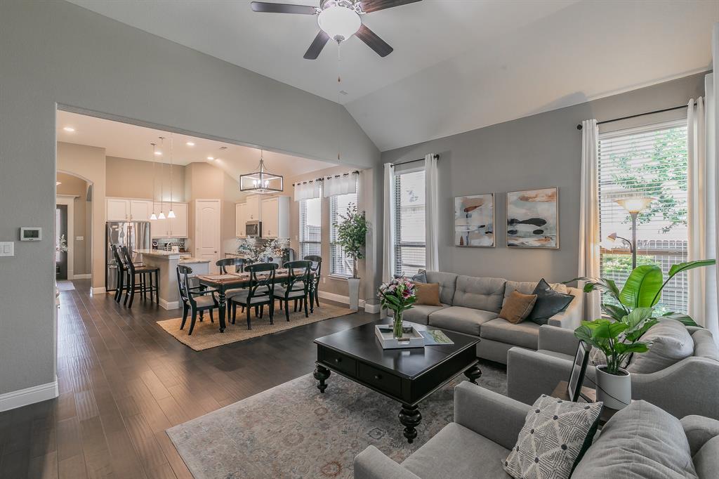 14804 Cedar Flat Way Fort Worth, TX 76262 - Photo 12 of 35 a living room with furniture and a large window