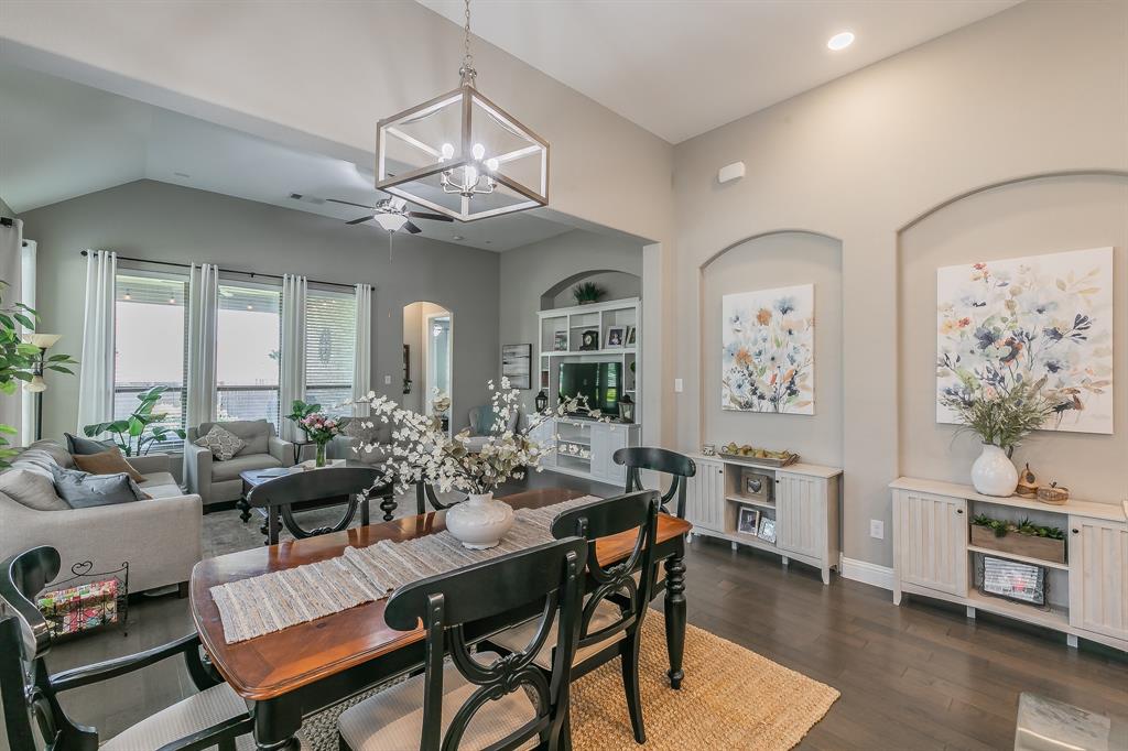 14804 Cedar Flat Way Fort Worth, TX 76262 - Photo 4 of 35 a view of a dining room with furniture and wooden floor