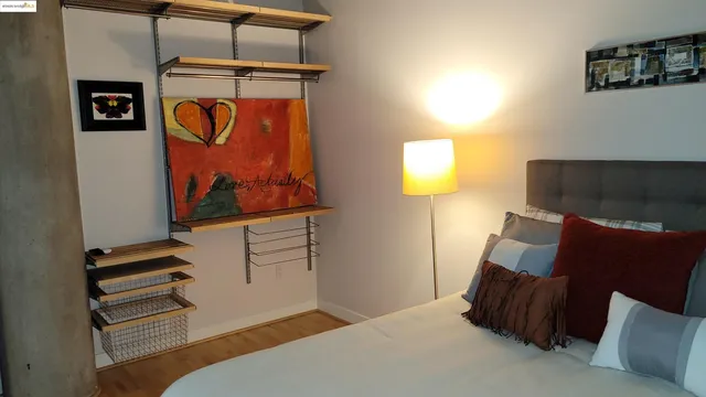 a view of a building from a balcony